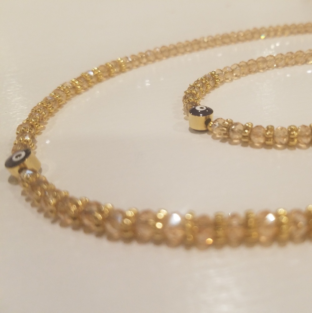 Evileye necklace and bracelet set